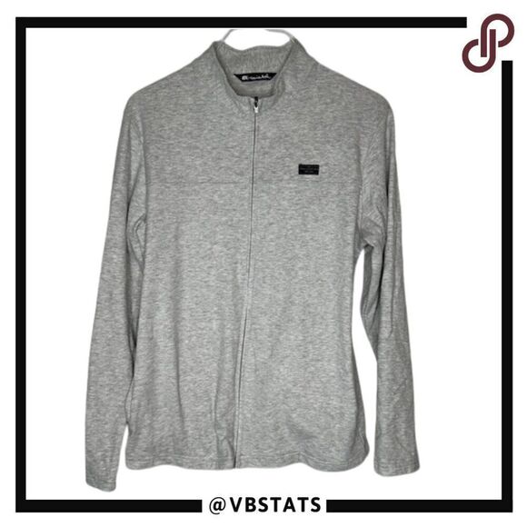 Travis Mathew Men's Light Heather Gray Full Zip Performance Jacket Size Medium - Picture 1 of 7